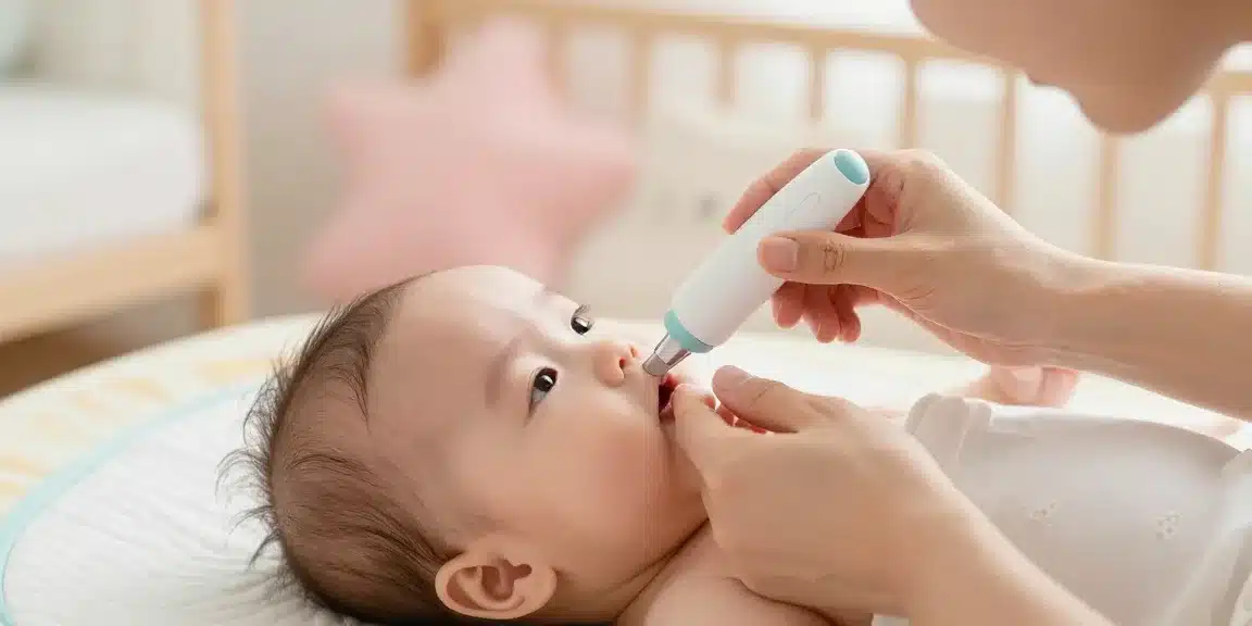 utilisation mouche bébé électrique nourrisson rhume