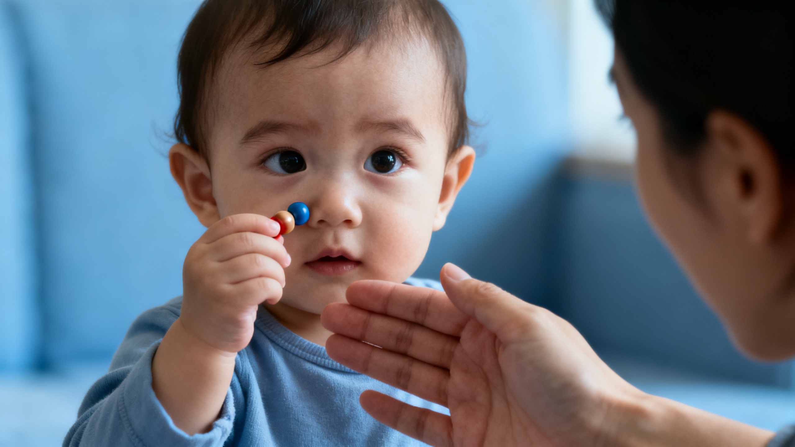 Enfant avec objet près du nez - corps étranger nasal