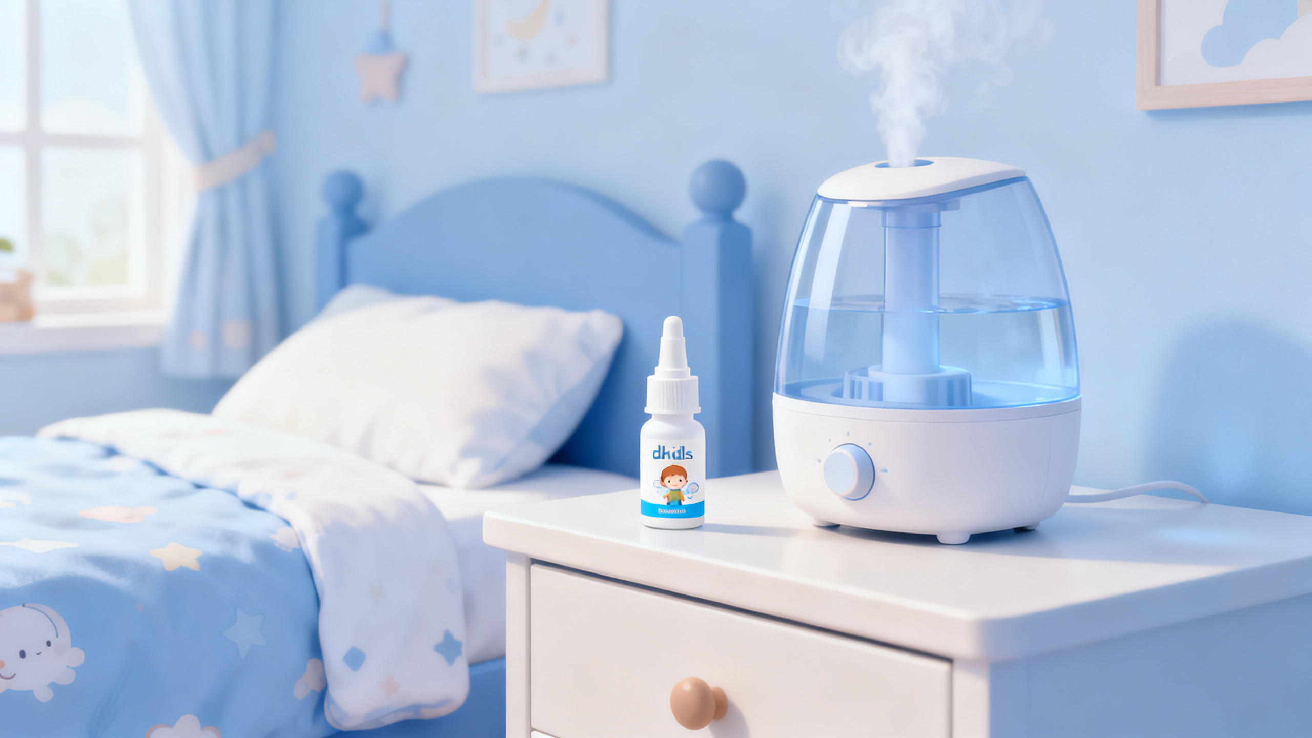 Prévention sinusite enfant : lavage nasal quotidien, humidificateur, aération chambre